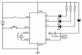定時蠟燭IC芯片