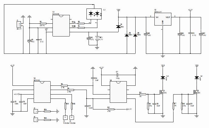 觸摸調光電路板