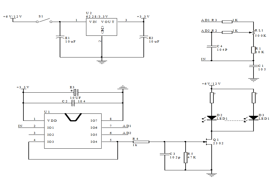 電位器調光電路圖