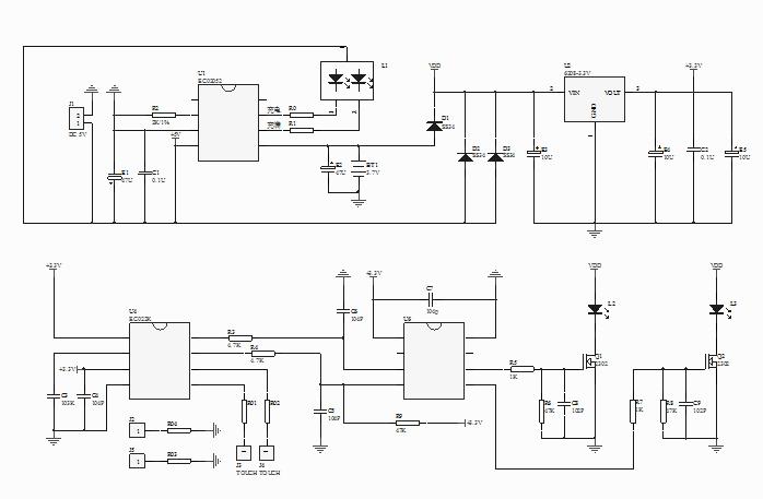 LED觸摸臺燈控制板