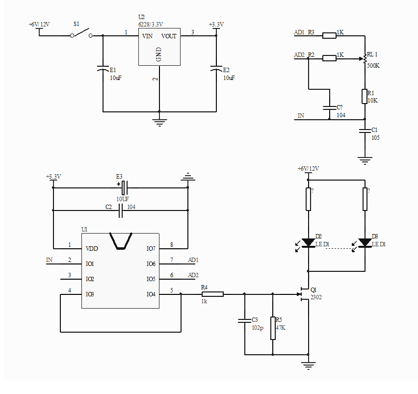 旋扭開關線路板