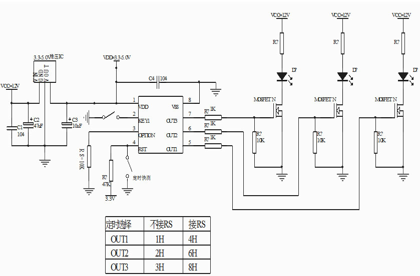 小時定時IC芯片