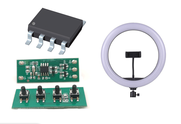 四鍵觸發直播燈調光IC