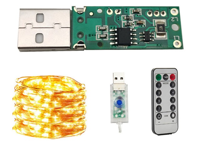 100燈USB遙控燈串電路板