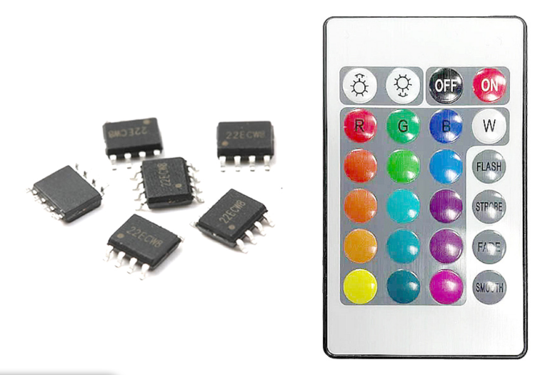 24鍵七彩遙控燈帶芯片