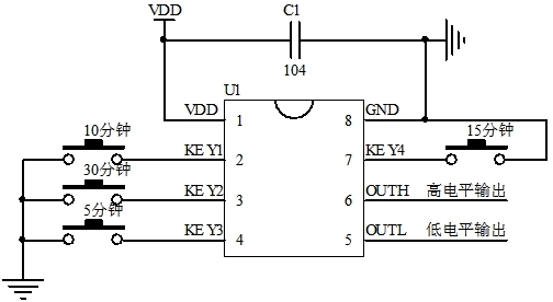 5/10/15/30分鐘定時芯片