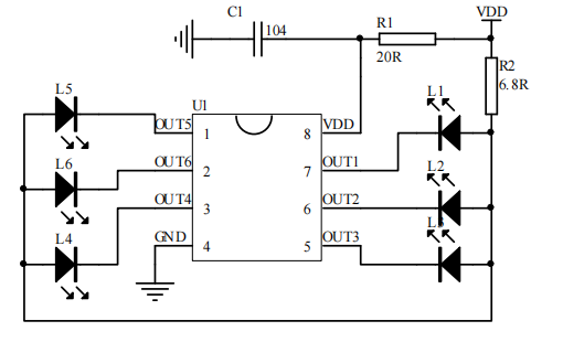 電腦轉接卡流星燈芯片