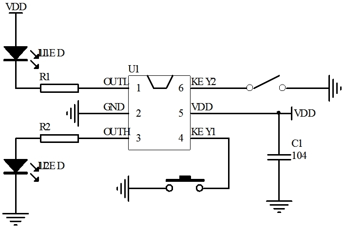 多鍵開關(guān)機(jī)芯片