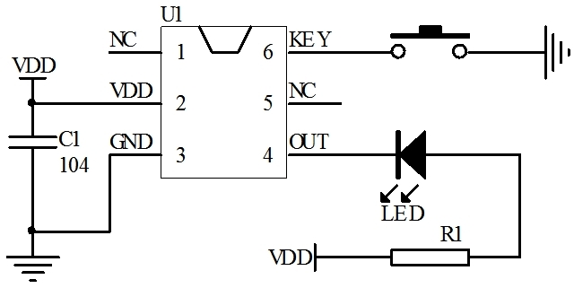 EC3201A高低電平輕觸開關芯片