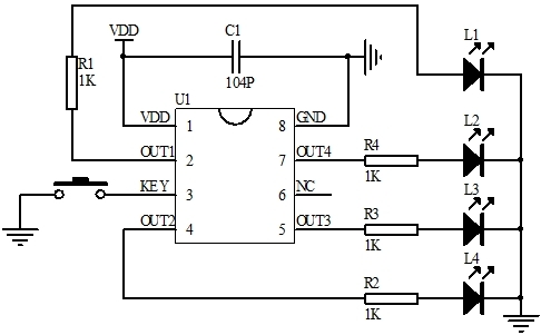 短按開機長按3秒關機芯片