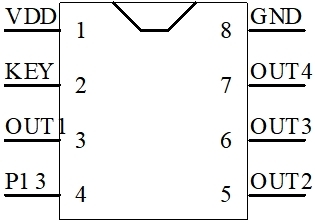 按鍵切換開關芯片
