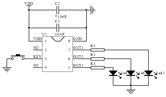 開關(guān)調(diào)色溫控制芯片