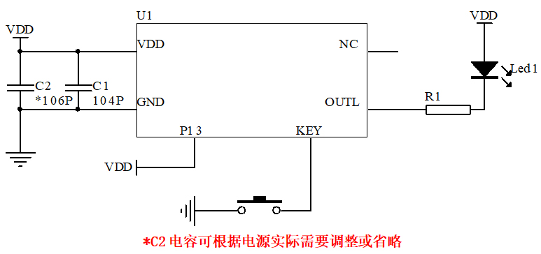 長按開機芯片電路